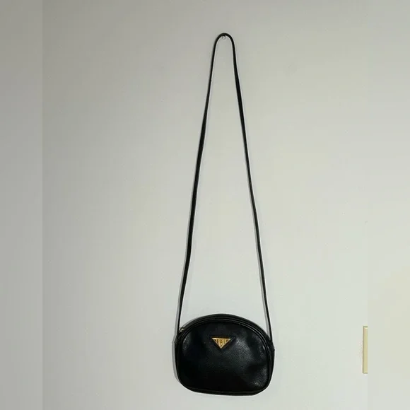 Vintage Fendi Black Crossbody Bag with Gold Detail - Picture 1 of 10